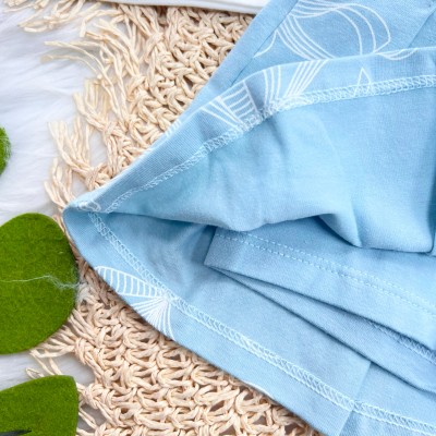 Conj. Regata com Laço Perolado e Short Saia - Verde Pastel e Off White